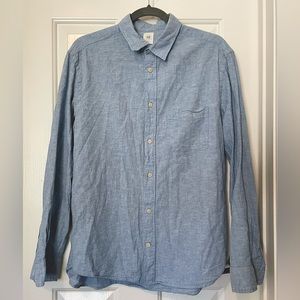H&M Men’s Regular Fit Blue Longsleeve Button Up
